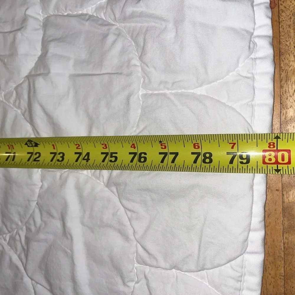 Hästens White Mattress Cover 80x69 Quilted Cotton & Tencel Fill Corner Straps